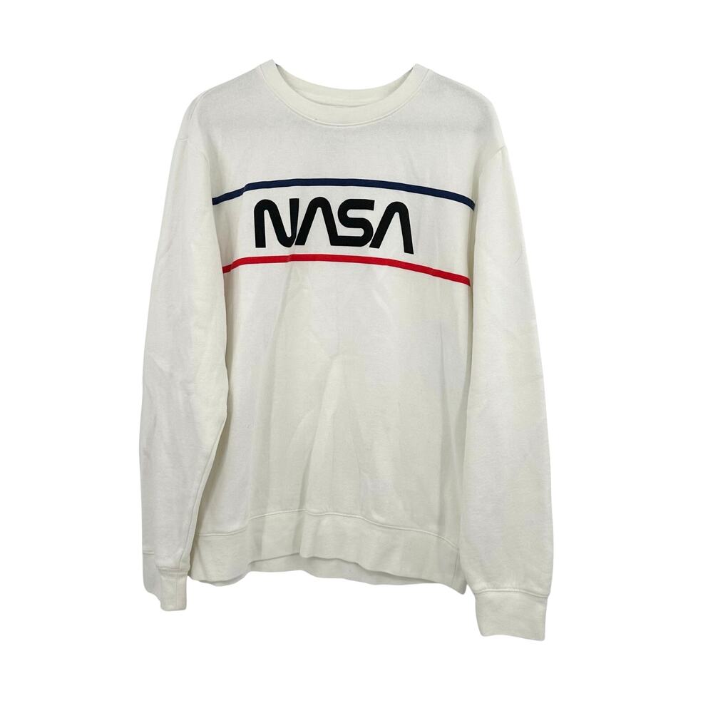 NASA Well Worn LA Size‎ Large Crewneck Sweatshirt Pullover Style White Red Black